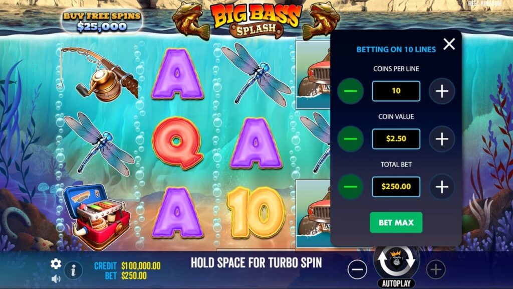 RTP y volatilidad en Big Bass Splash